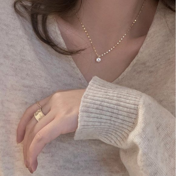 #NEW 925 Sterling Silver 2CT Solitaire Diamond Necklace - Picture 13 of 15